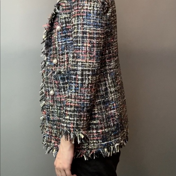 FINAL SALE! Rainbow tweed blazer w/ pearl buttons - Picture 6 of 15